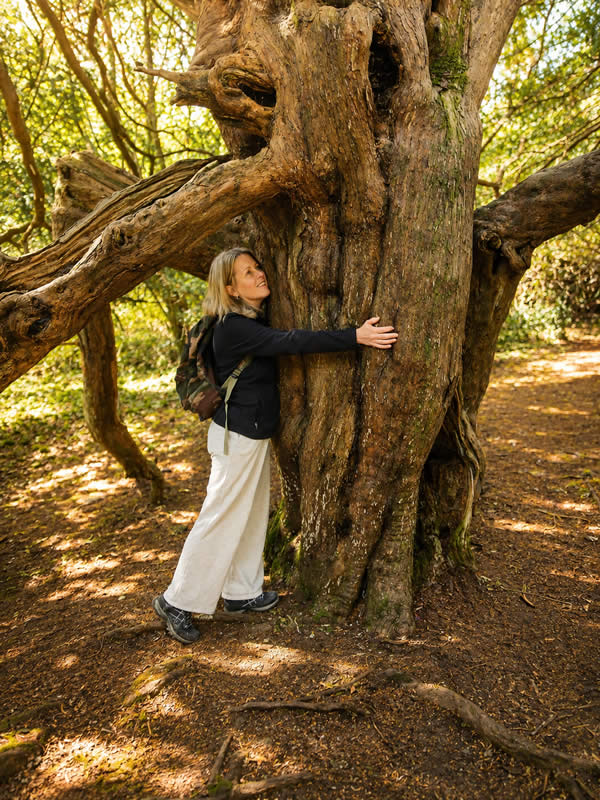 Heather hugging a tree