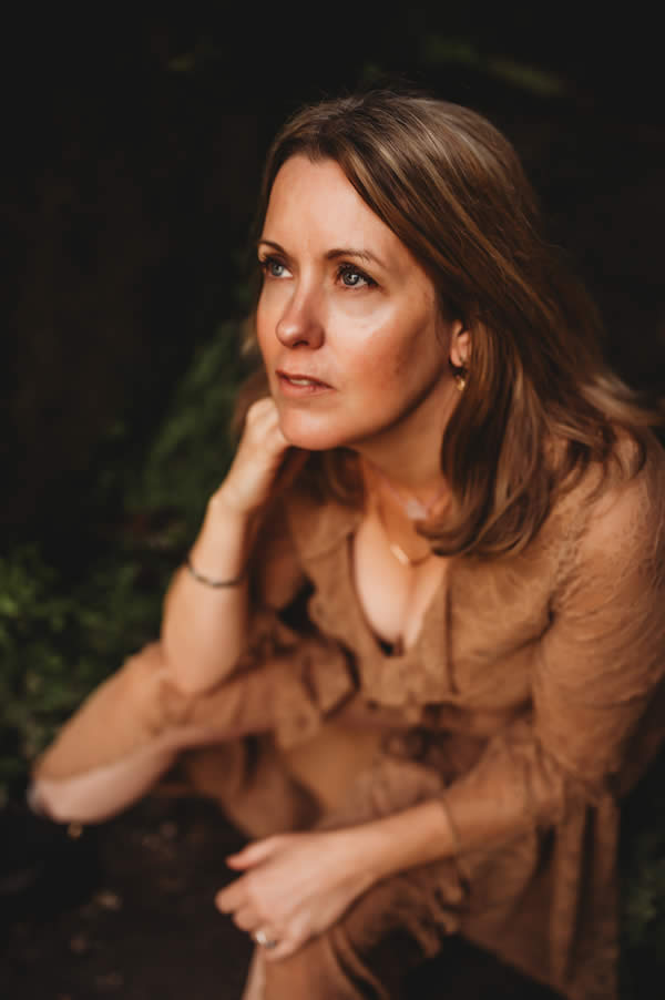 Heather in brown dress